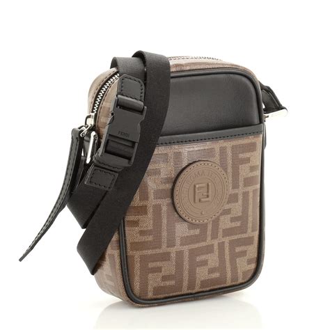 Fendi 1974 Mini Double F Canvas Crossbody Bag 